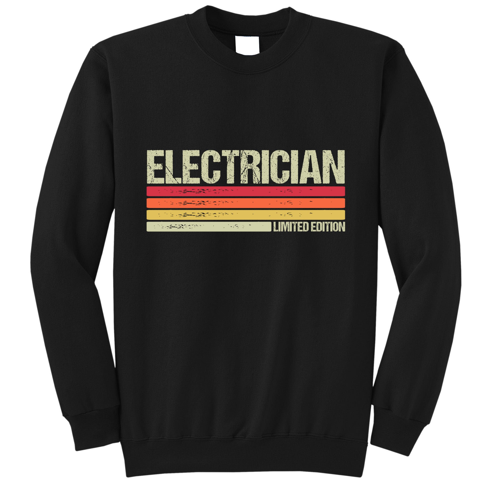 Retro Electrician Birthday Job Title Tall Sweatshirt