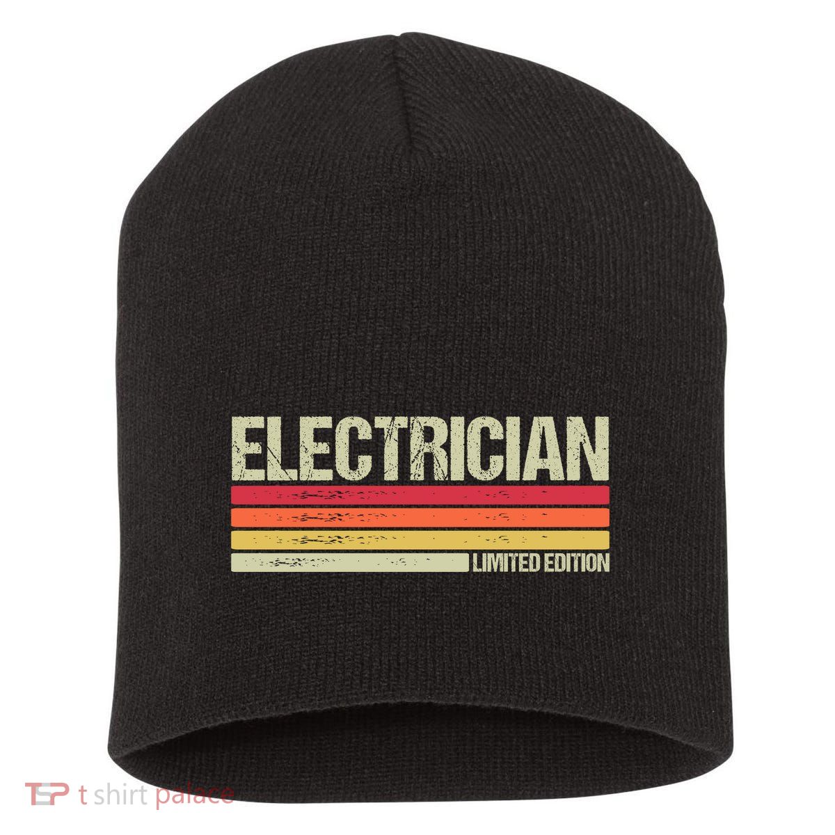 Retro Electrician Birthday Job Title Short Acrylic Beanie