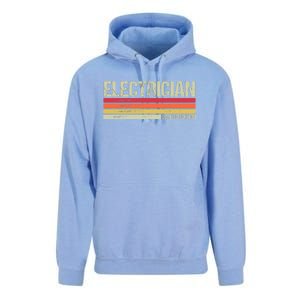 Retro Electrician Birthday Job Title Unisex Surf Hoodie