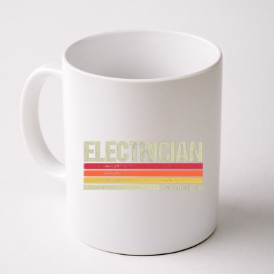 Retro Electrician Birthday Job Title Coffee Mug