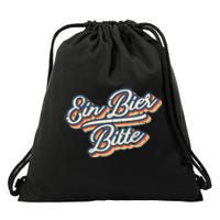 Retro Ein Bier Bitte Funny Vintage Beer German Oktoberfest Drawstring Bag