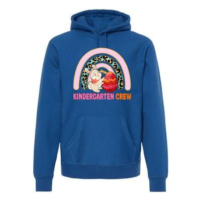 Rainbow Easter Bunny Funny Teacher Crew Gift Premium Hoodie