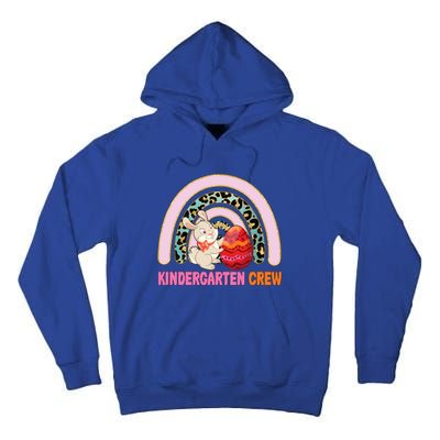 Rainbow Easter Bunny Funny Teacher Crew Gift Tall Hoodie