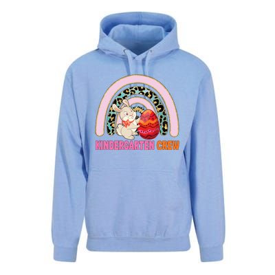 Rainbow Easter Bunny Funny Teacher Crew Gift Unisex Surf Hoodie