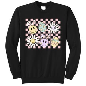 Retro Easter Bunny Floral Easter Egg Sweatshirt