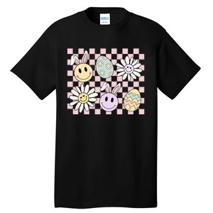 Retro Easter Bunny Floral Easter Egg Tall T-Shirt