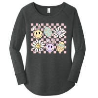 Retro Easter Bunny Floral Easter Egg Women's Perfect Tri Tunic Long Sleeve Shirt