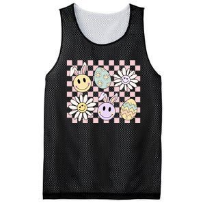 Retro Easter Bunny Floral Easter Egg Mesh Reversible Basketball Jersey Tank