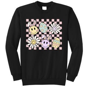 Retro Easter Bunny Floral Easter Egg Tall Sweatshirt