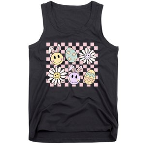 Retro Easter Bunny Floral Easter Egg Tank Top