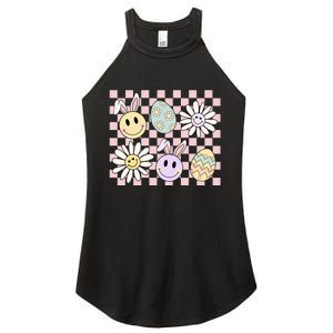 Retro Easter Bunny Floral Easter Egg Women's Perfect Tri Rocker Tank