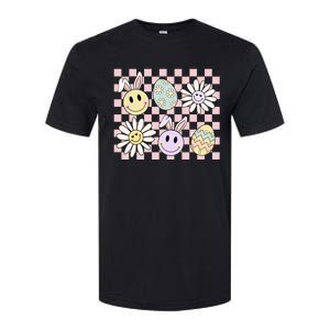 Retro Easter Bunny Floral Easter Egg Softstyle CVC T-Shirt