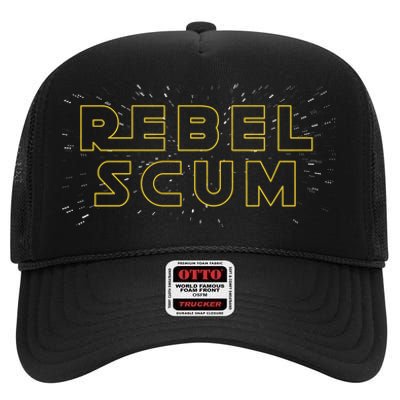 Rebel Scum High Crown Mesh Back Trucker Hat