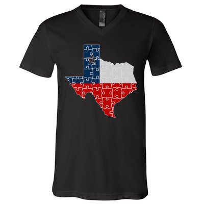 Rebuilding Texas Jigsaw V-Neck T-Shirt