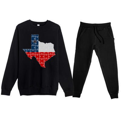 Rebuilding Texas Jigsaw Premium Crewneck Sweatsuit Set