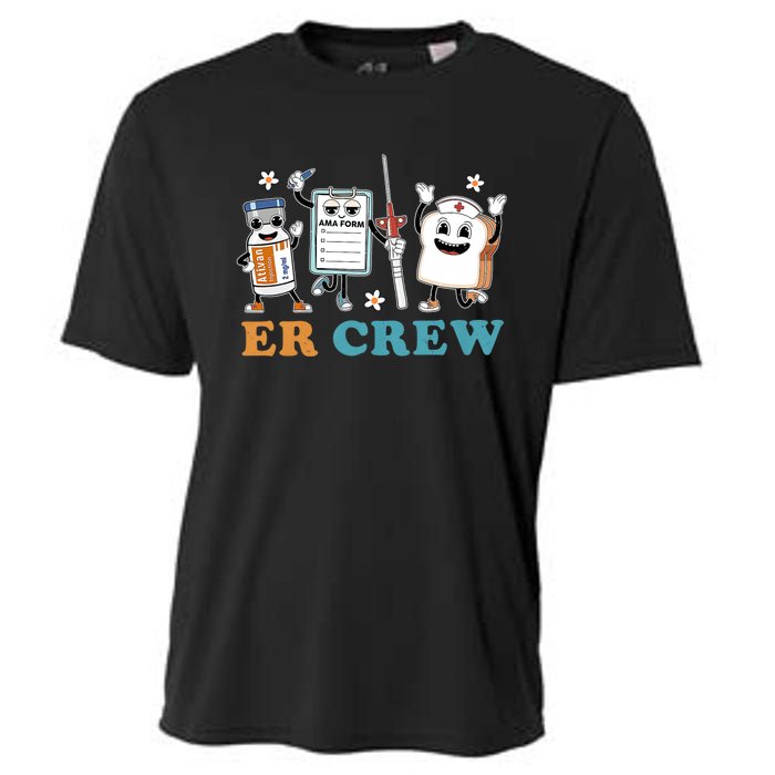 Retro Er Crew Emergency Room Funny Er Ed Nurse Tech Cooling Performance Crew T-Shirt