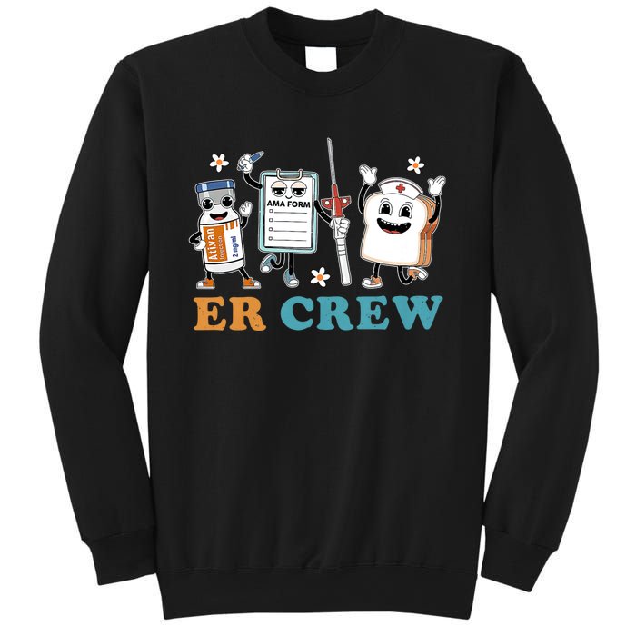 Retro Er Crew Emergency Room Funny Er Ed Nurse Tech Sweatshirt