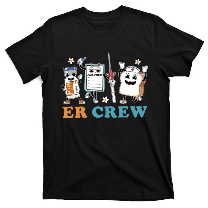 Retro Er Crew Emergency Room Funny Er Ed Nurse Tech T-Shirt