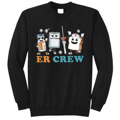 Retro Er Crew Emergency Room Funny Er Ed Nurse Tech Tall Sweatshirt