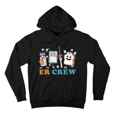 Retro Er Crew Emergency Room Funny Er Ed Nurse Tech Tall Hoodie