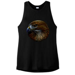 Realistic Eagle Close Up Ladies PosiCharge Tri-Blend Wicking Tank