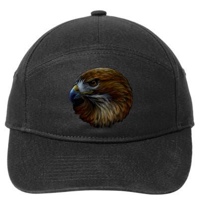 Realistic Eagle Close Up 7-Panel Snapback Hat