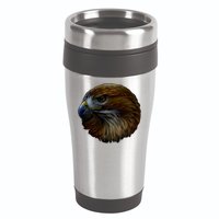 Realistic Eagle Close Up 16oz Travel Tumbler