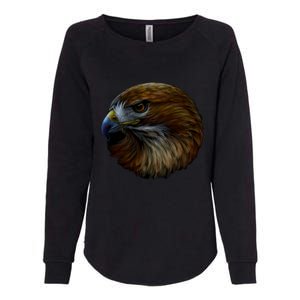 Realistic Eagle Close Up Womens California Wash Sweatshirt