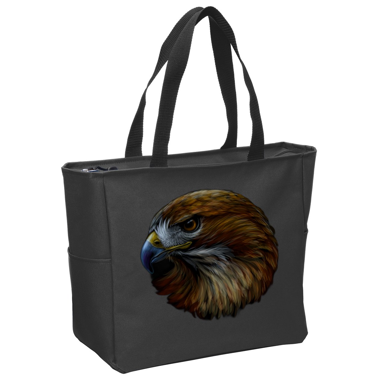 Realistic Eagle Close Up Zip Tote Bag