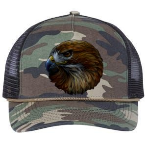 Realistic Eagle Close Up Retro Rope Trucker Hat Cap