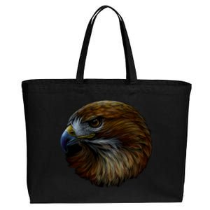 Realistic Eagle Close Up Cotton Canvas Jumbo Tote