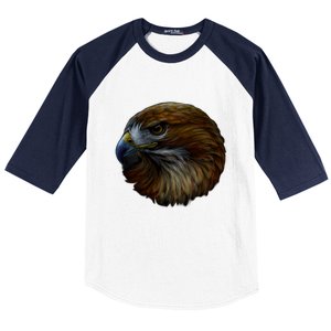 Realistic Eagle Close Up Baseball Sleeve Shirt