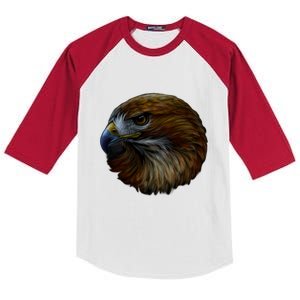 Realistic Eagle Close Up Kids Colorblock Raglan Jersey