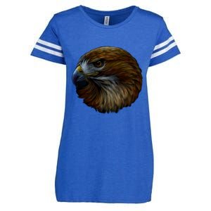 Realistic Eagle Close Up Enza Ladies Jersey Football T-Shirt