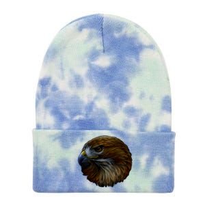 Realistic Eagle Close Up Tie Dye 12in Knit Beanie