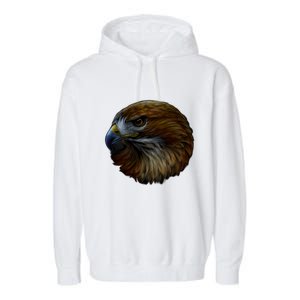 Realistic Eagle Close Up Garment-Dyed Fleece Hoodie