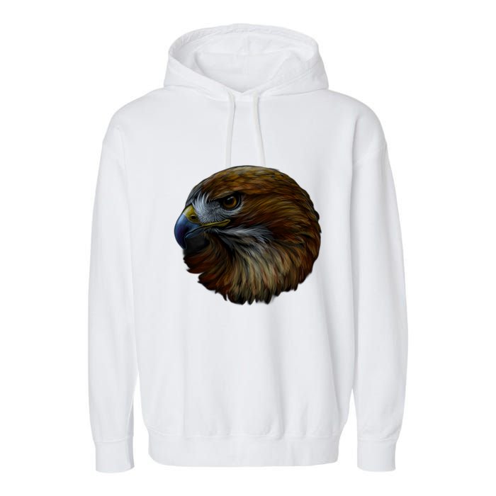 Realistic Eagle Close Up Garment-Dyed Fleece Hoodie