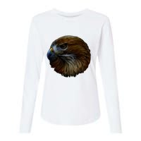 Realistic Eagle Close Up Womens Cotton Relaxed Long Sleeve T-Shirt