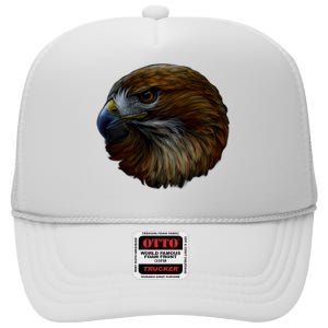 Realistic Eagle Close Up High Crown Mesh Back Trucker Hat