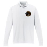 Realistic Eagle Close Up Performance Long Sleeve Polo