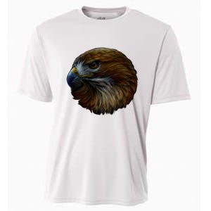 Realistic Eagle Close Up Cooling Performance Crew T-Shirt