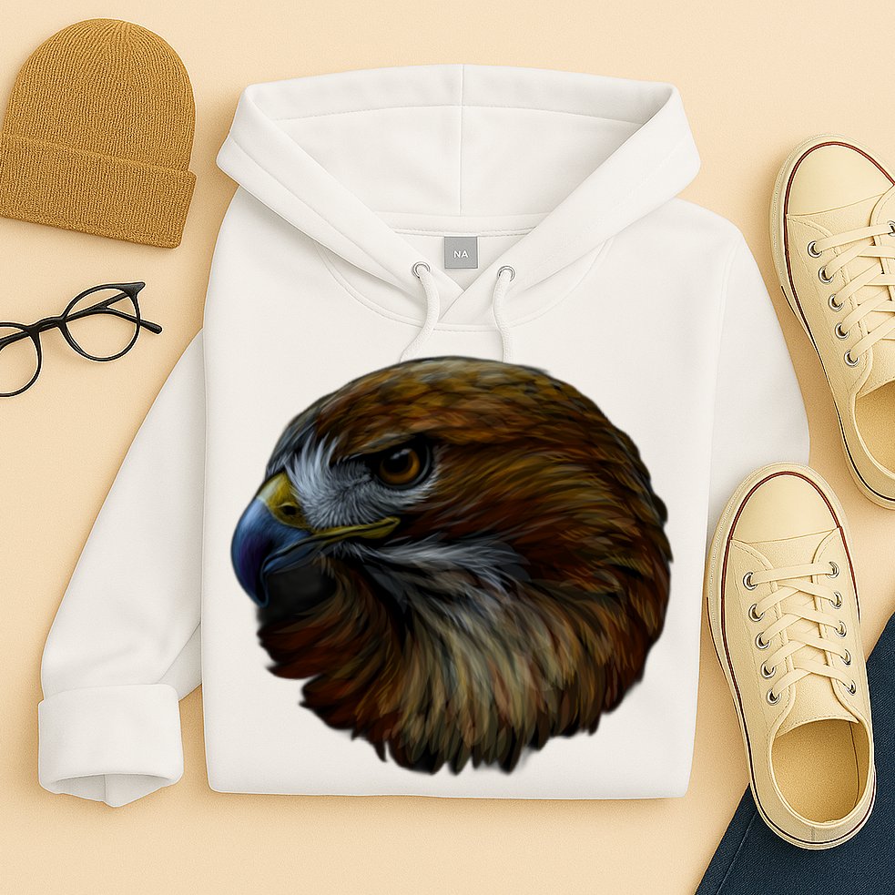 Realistic Eagle Close Up Hoodie