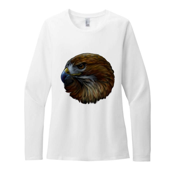 Realistic Eagle Close Up Womens CVC Long Sleeve Shirt