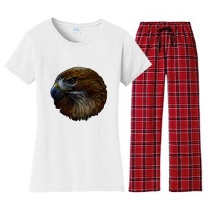 Realistic Eagle Close Up Women's Flannel Pajama Set