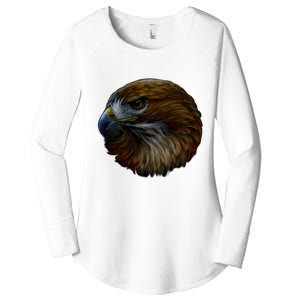 Realistic Eagle Close Up Women's Perfect Tri Tunic Long Sleeve Shirt