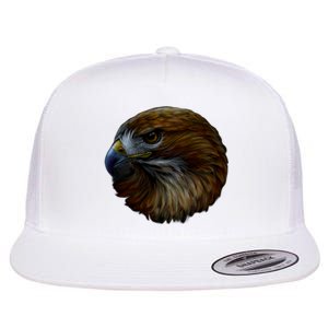 Realistic Eagle Close Up Flat Bill Trucker Hat