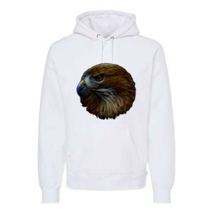 Realistic Eagle Close Up Premium Hoodie