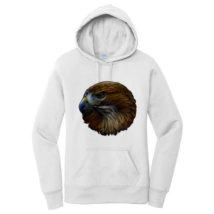 Realistic Eagle Close Up Women's Pullover Hoodie