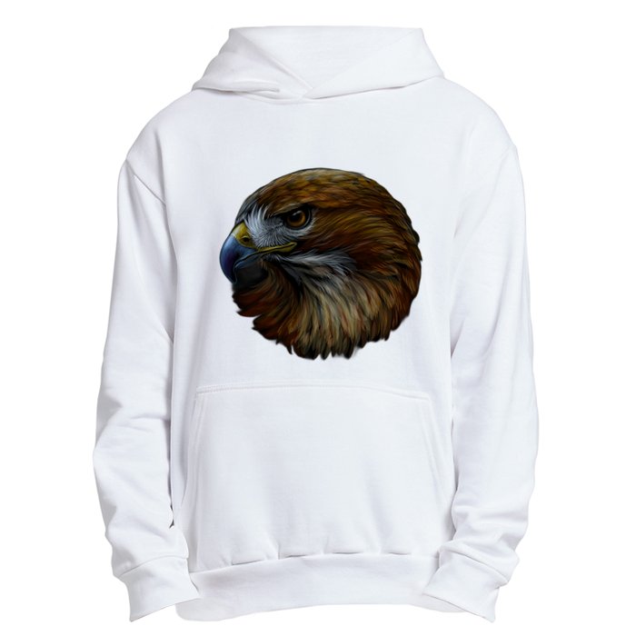 Realistic Eagle Close Up Urban Pullover Hoodie