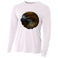 Realistic Eagle Close Up Cooling Performance Long Sleeve Crew